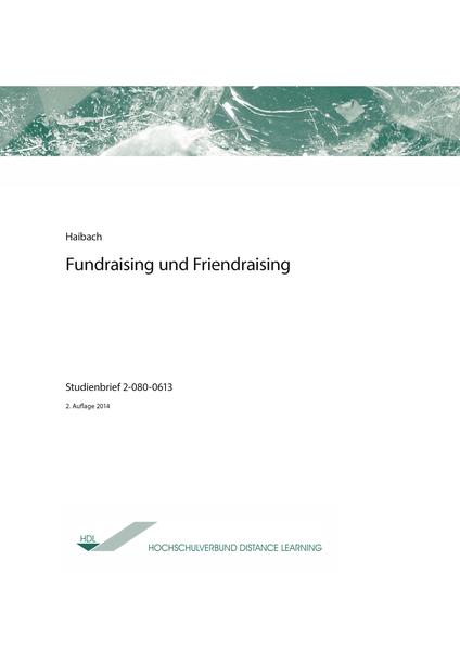 Fundraising und Friendraising