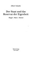 Der Staat und das Reservat der Eigenheit
