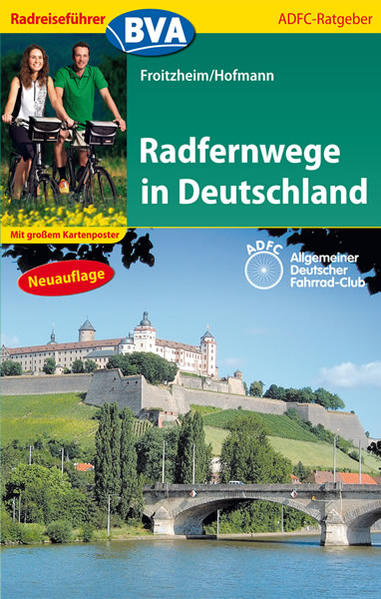 Radreiseführer BVA Radfernwege in Deutschland mit großem Kartenposter