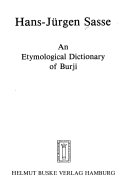 An Etymological Dictionary of Burji