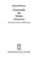 Grammatik des Nobiin (Nilnubischen)