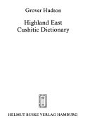 Highland East Cushitic Dictionary
