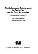 Die Stellung der Satzelemente im Deutschen und im Serbokroatischen