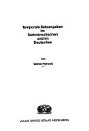 Temporale Satzangaben im Serbokroatischen und im Deutschen
