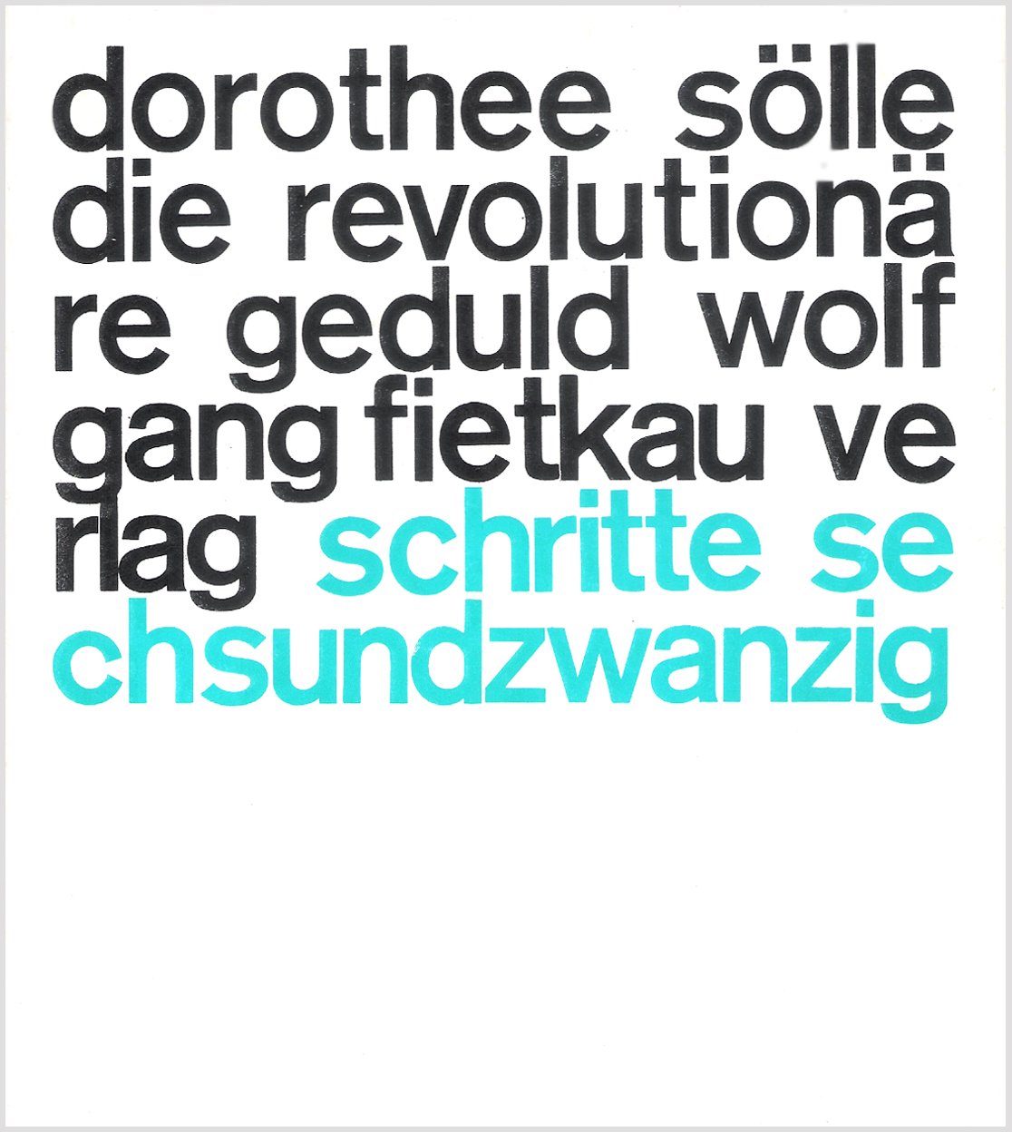 Die revolutionäre Geduld