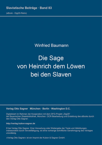 Die Sage von Heinrich dem Löwen bei den Slaven