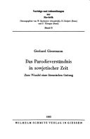 Das Parodieverständnis in sowjetischer Zeit