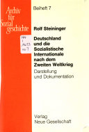 Deutschland und die Sozialistische Internationale nach dem Zweiten Weltkrieg.