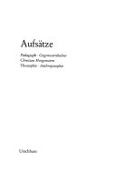 Gesammelte Werke / Aufsätze