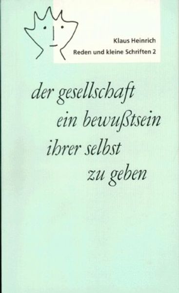 Der gesellschaft ein bewusstsein ihrer selbst zu geben