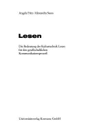 Lesen - Die Bedeutung der Kulturtechnik für den gesellschaftlichen Kommunikationsprozess