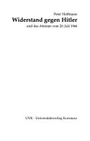 Widerstand gegen Hitler und das Attentat vom 20. Juli 1994