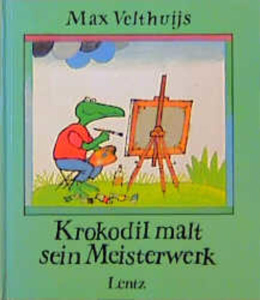 Krokodil malt sein Meisterwerk