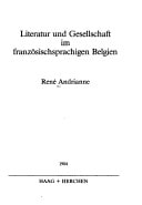 Literatur und Gesellschaft im französischsprachigen Belgien
