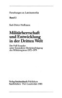 Militärherrschaft und Entwicklung in der Dritten Welt