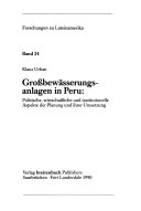 Grossbewässerungsanlagen in Peru
