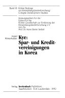 Kye: Spar- und Kreditvereinigungen in Korea