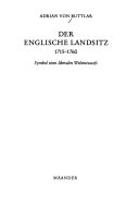 Der englische Landsitz 1715-1760 - Symbol eines liberalen Weltentwurfs