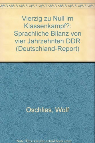 Vierzig zu Null im Klassenkampf?