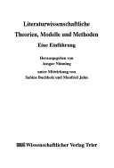 Literaturwissenschaftliche Theorien, Modelle und Methoden. Eine Einführung