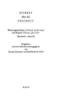 Hobbes über die Freiheit