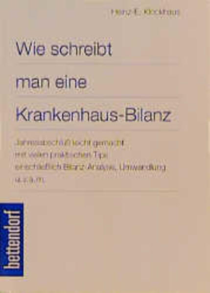 Wie schreibt man eine Krankenhaus-Bilanz