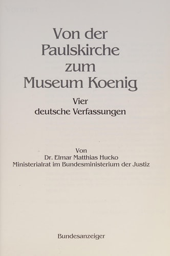 Von der Paulskirche zum Museum Koenig