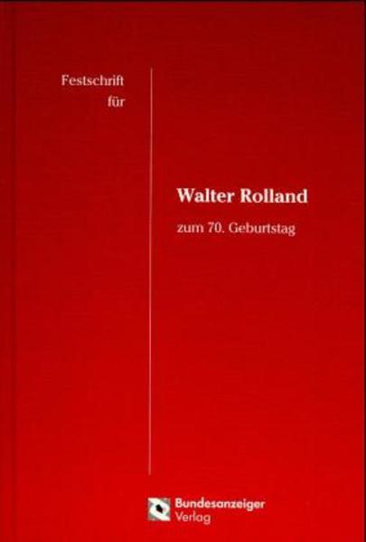 Festschrift für Walter Rolland zum 70. Geburtstag