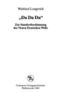 "Da Da Da". Zur Standortbestimmung der Neuen Deutschen Welle