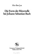 Die Form der Ritornelle bei Johann Sebastian Bach