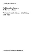Radikalnationalismus in Syrien und Libanon