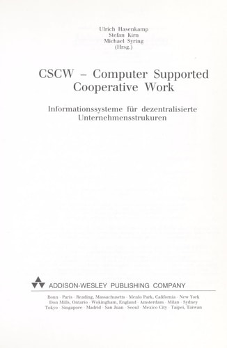 CSCW - Computer Supported Cooperative Work