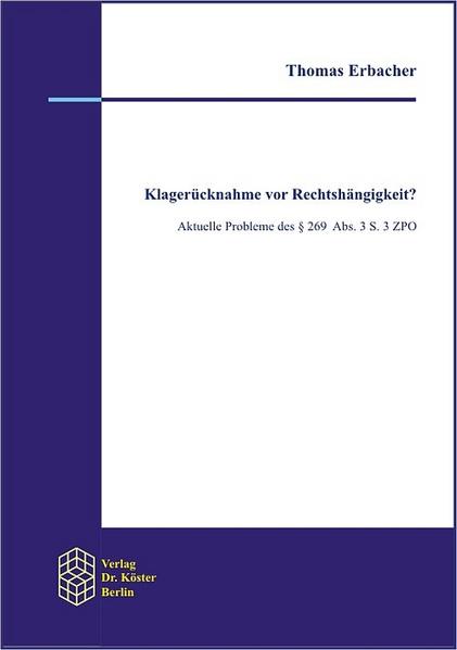 Klagerücknahme vor Rechtshängigkeit?