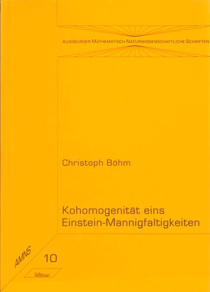 Kohomogenität eins Einstein-Mannigfaltigkeiten