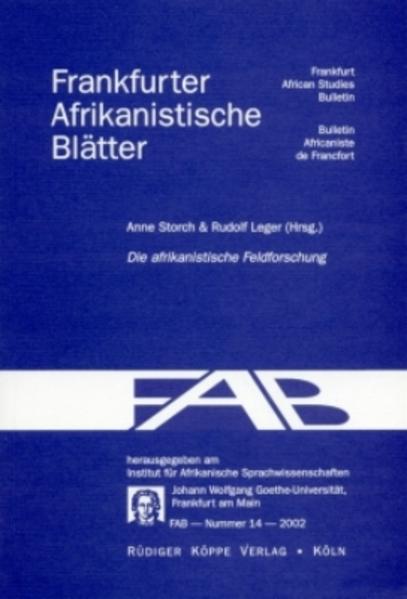 Die afrikanistische Feldforschung