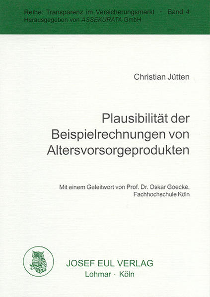 Plausibilität der Beispielrechnungen von Altersvorsorgeprodukten
