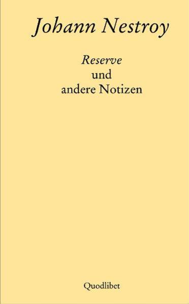 Reserve und andere Notizen
