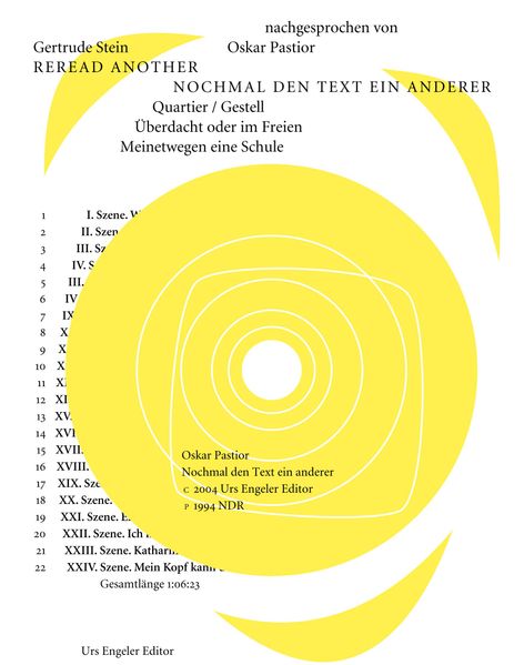 Reread Another. A Play /Nochmal der Text ein anderer