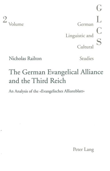 The German Evangelical Alliance and the Third Reich