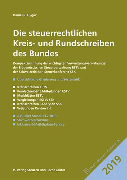 Die steuerrechtlichen Kreis- und Rundschreiben des Bundes 2019
