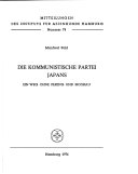 Die Kommunistische Partei Japans. Ein Weg ohne Peking und Moskau