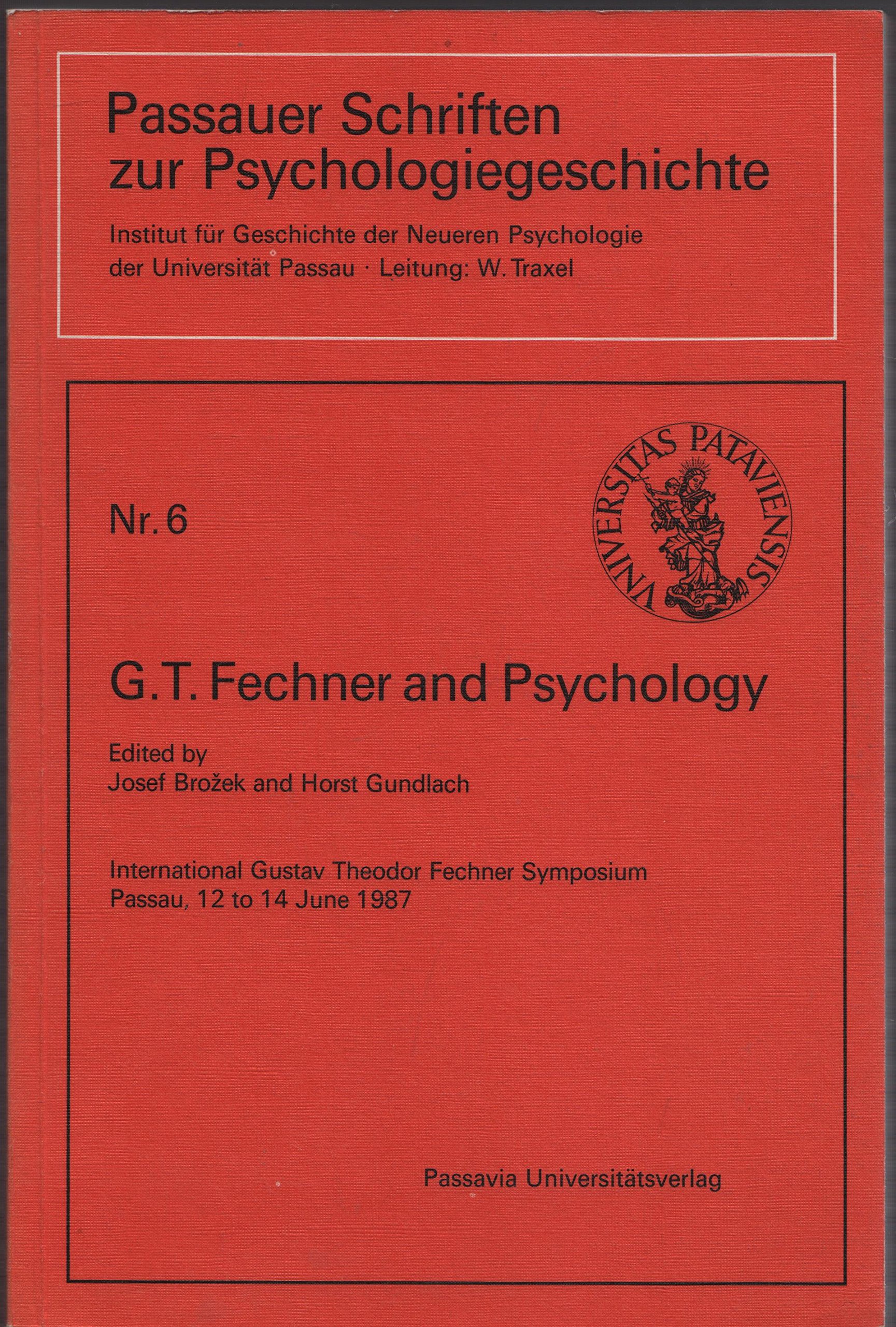 G. T. Fechner and Psychology