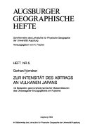 Zur Intensität des Abtrags an Vulkanen Japans