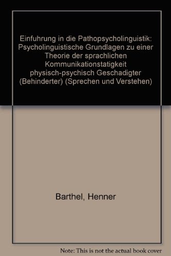 Einführung in die Pathopsycholinguistik