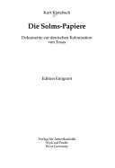 Die Solms-Papiere