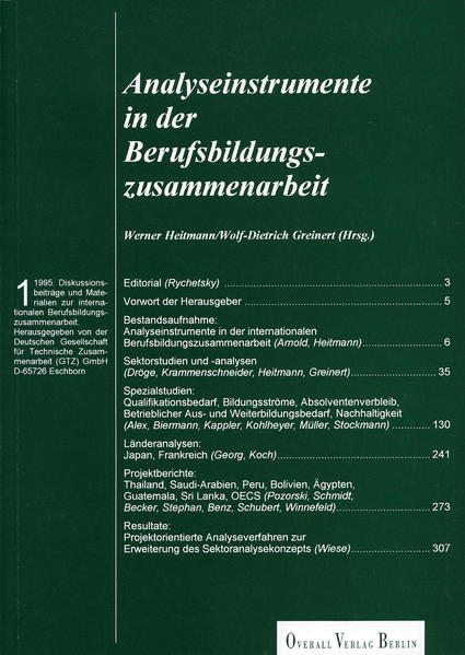 Analyseinstrumente in der Berufsbildungszusammenarbeit