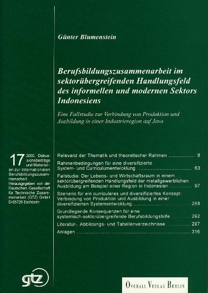 Berufsbildungszusammenarbeit im sektorübergreifenden Handlungsfeld des informellen und modernen Sektors Indonesiens