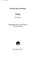 Werke / Paula, ein Fragment