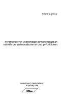 Konstruktion von vollständigen Einheitengruppen mit Hilfe der Weierstrassschen σ- und p-Funktionen