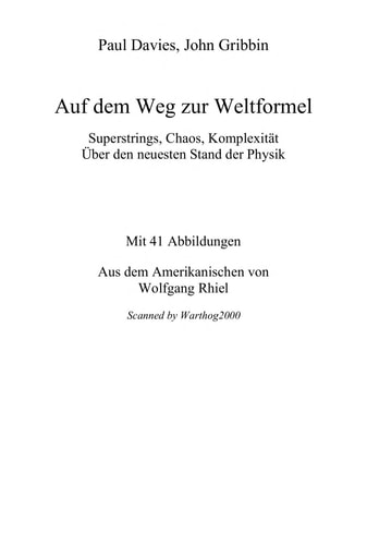Auf dem Weg zur Weltformel